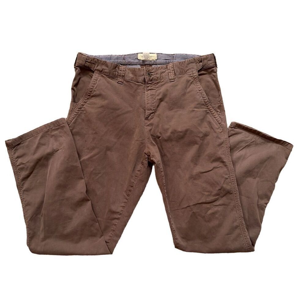 Territory Ahead Men's Brown Chino Pants Size M Flat Front Casual